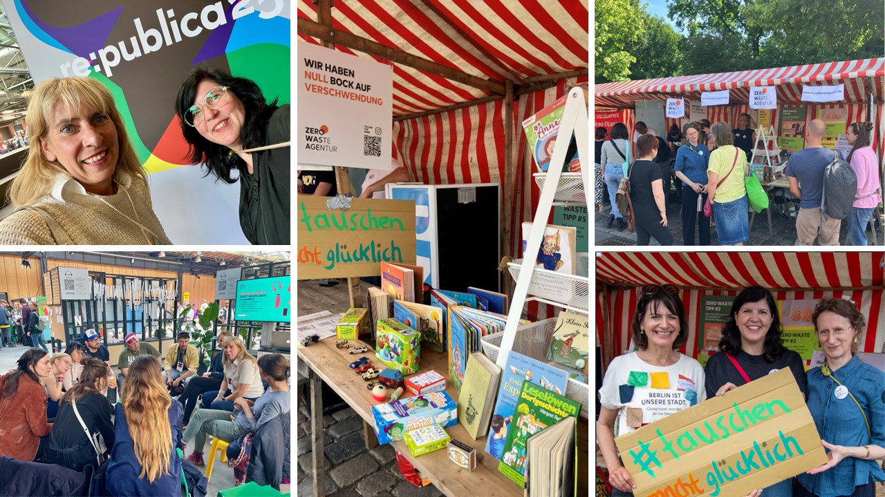Bildercollage von Veranstaltungen republica und Umweltfestival
