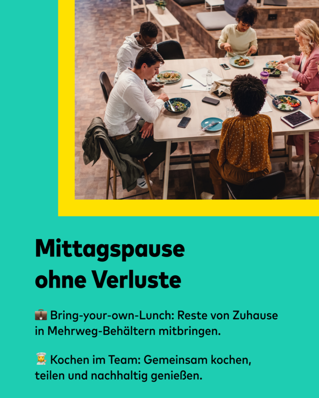Mitarbeitende beim gemeinsamen Lunch