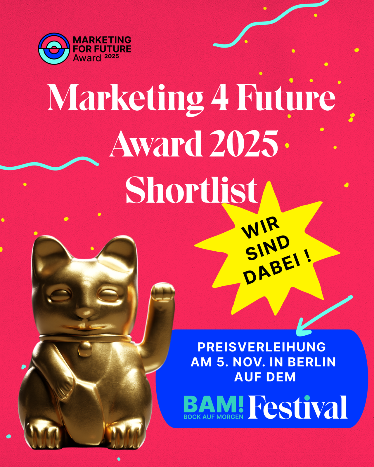 Nominiert für den Marketing 4 Future Award